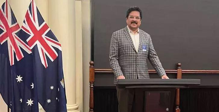 Prof. Srinivas Subbarao felicitated at Parliament of Victoria